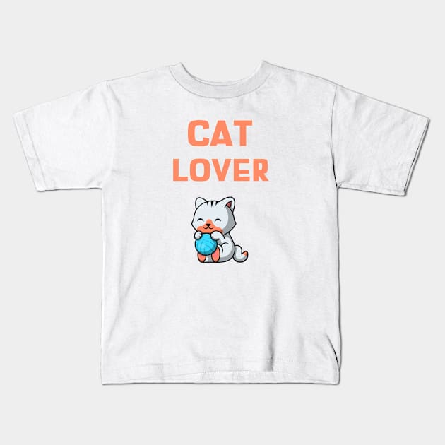 Cat Lover Cat Owner Kids T-Shirt by Creativity Apparel